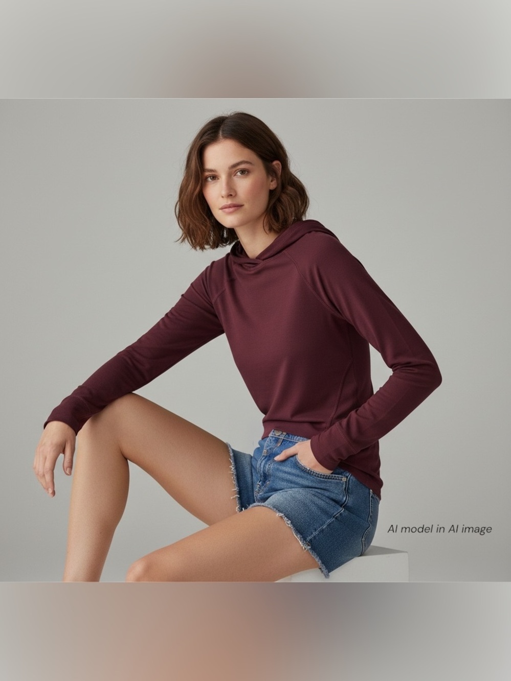 Athleta Shirt Womens XXS Purple Momentum Seamless Hoodie Running Top